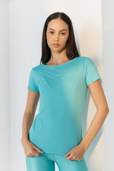 Camiseta Feminina Sun Verde Piscina