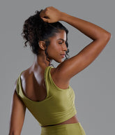 Top Metalic Alongado Verde