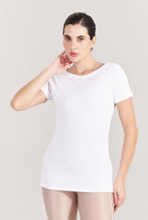 Camiseta Feminina Crepe Branca