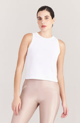 Regata Cropped Crepe Branca