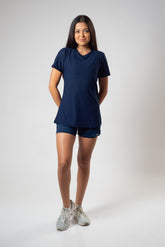 Camisa Alongada Dry Line Marinho