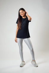 Camisa Alongada Dry Line Preta