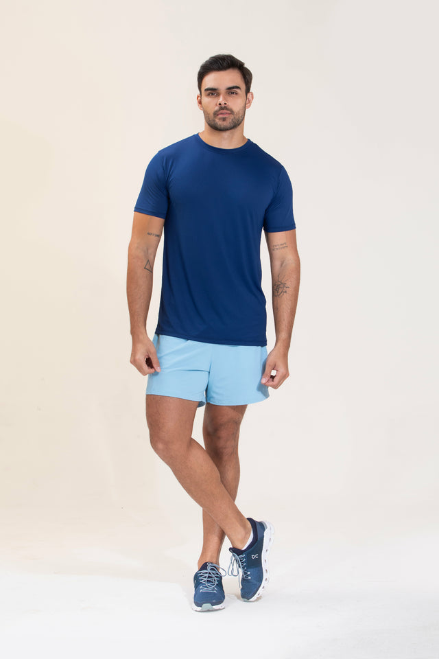 Camisa Masc Crepe Beat Costas - Marinho