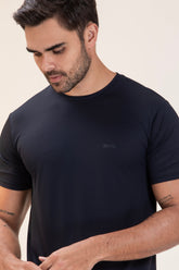 Camisa Masc Crepe Beat Frente - Preta
