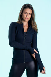 Casaco Manga Longa Raglan Preto