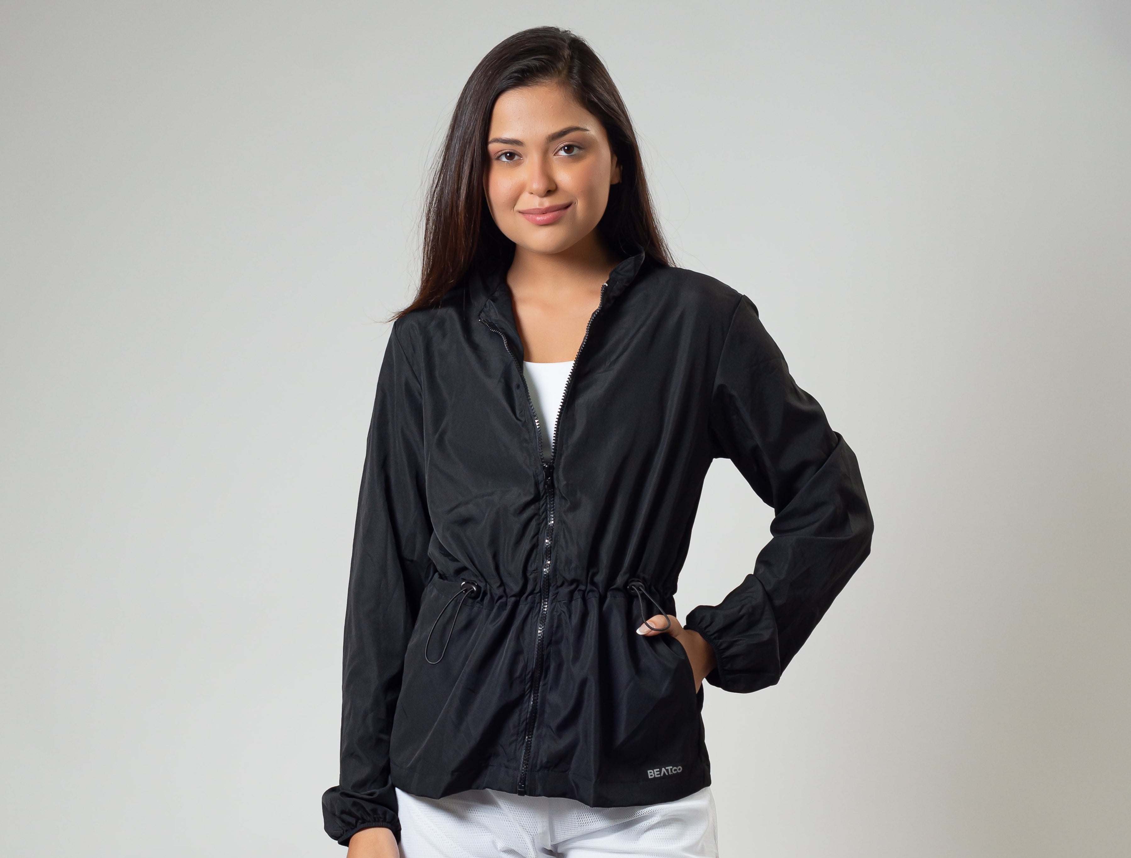 Casaco Tactel Manga Longa Preto