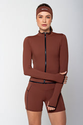 Casaco Colado Essential Marrom