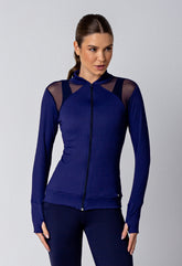 Casaco Rec. Textura M. Longa Marinho