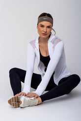 Casaco Rec. Textura M. Longa Branco