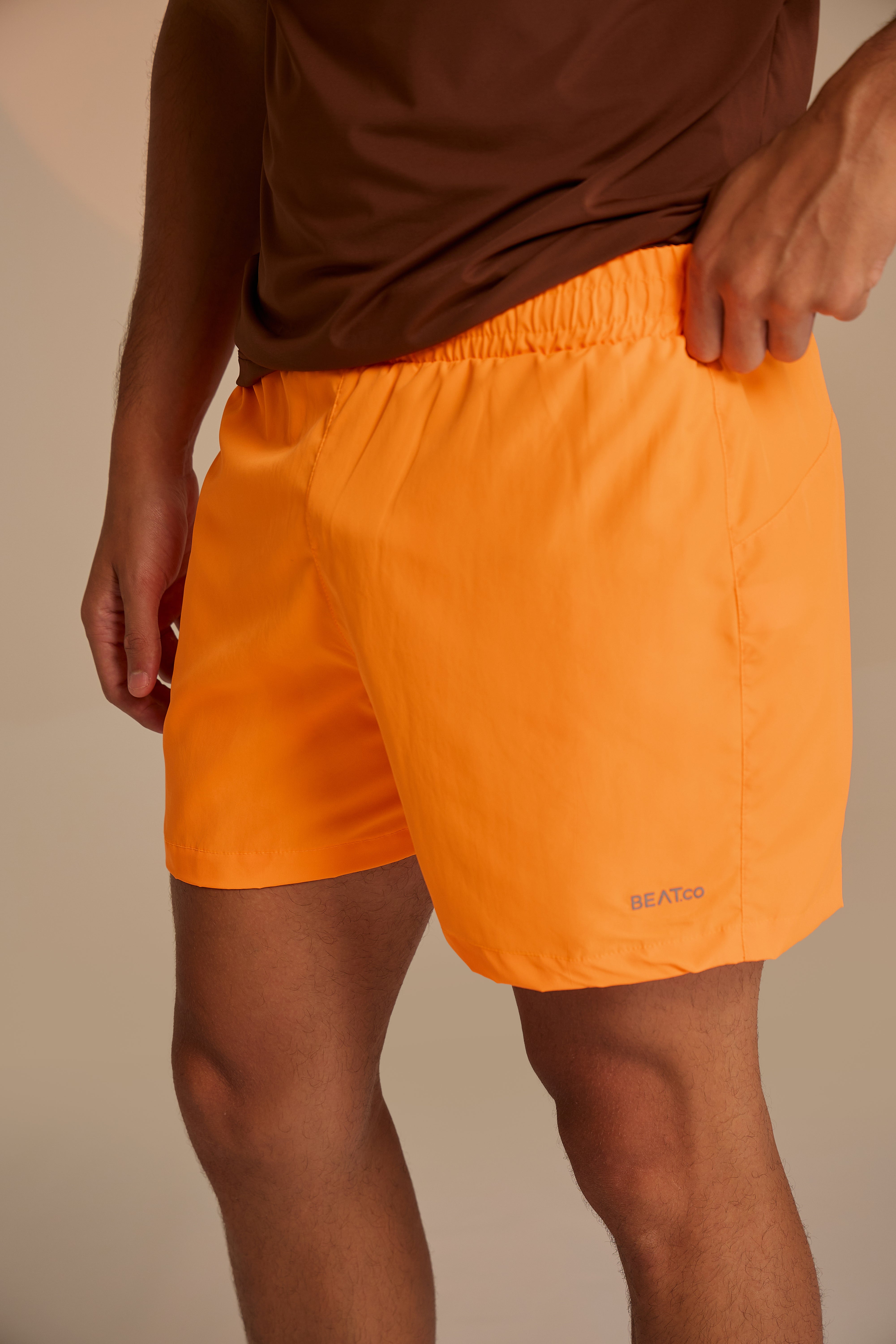 Short Masculino Easytide Simples Laranja Neon