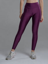 Calça Legging Metalic Cós Roxa