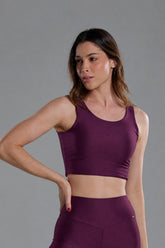Top Metalic Alongado Roxo