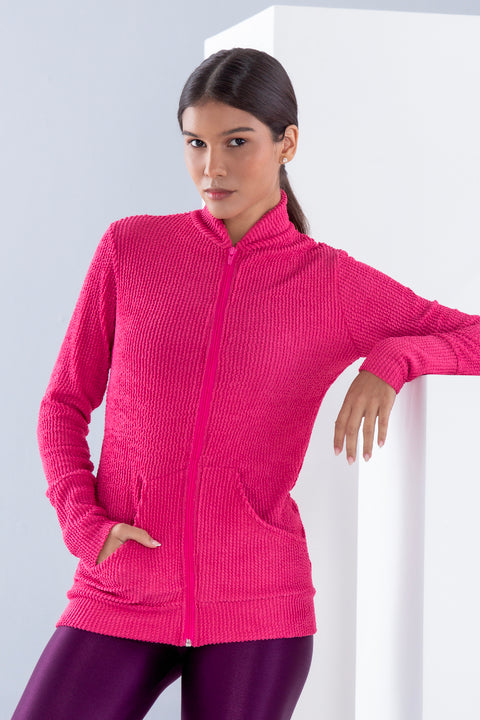 Casaco Wavy Rosa
